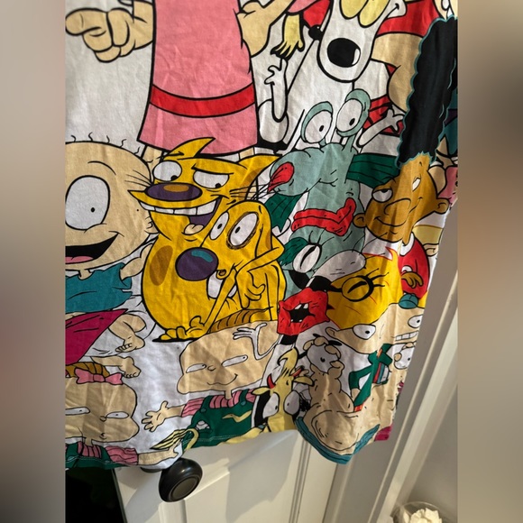 Nickelodeon Retro 90s Cartoon Characters Throwback Plus Size Tee T-shirt top 2x - Picture 8 of 9